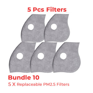 KN95 Motorradmaske Staubmaske Atemschutzmaske PM2.5 Austauschbare Filter Anti-Pollution Radfahren Outdoor Sportmaske Wiederverwendbar
