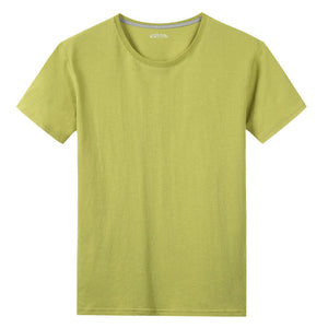 Kurzarm-T-Shirts für Herren und Damen, 100 % Baumwolle, für den Sommer, kurz, männlich/weiblich, Basic-T-Shirts, einfarbig, Rundhalsausschnitt, Übergröße 4XL