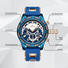 Laden Sie das Bild in den Galerie-Viewer, 8042M | Quarz-Herrenuhr | Gummiband