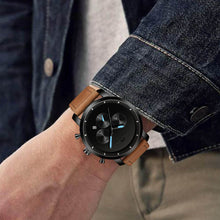 Laden Sie das Bild in den Galerie-Viewer, 8021M | Quarz-Herrenuhr | Lederarmband