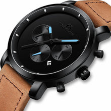 Laden Sie das Bild in den Galerie-Viewer, 8021M | Quarz-Herrenuhr | Lederarmband