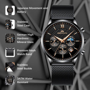 8025M | Quartz Men Watch | Mesh Band