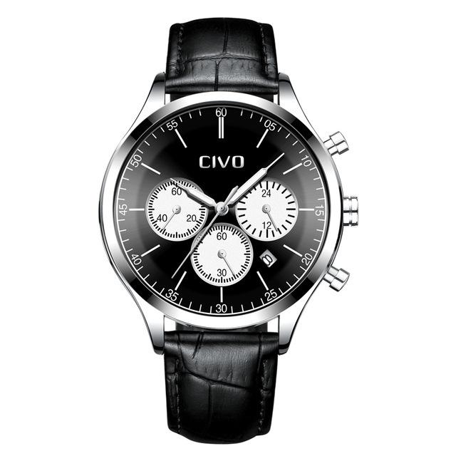 8016C | Quartz Men Watch | Leather Band