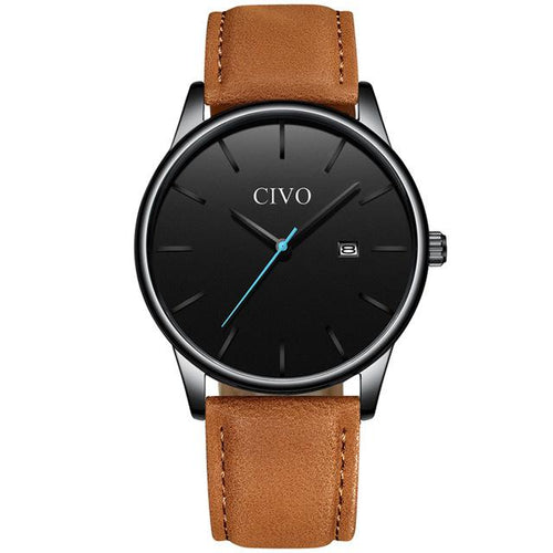 8082C | Quartz Men Watch | Leather Band