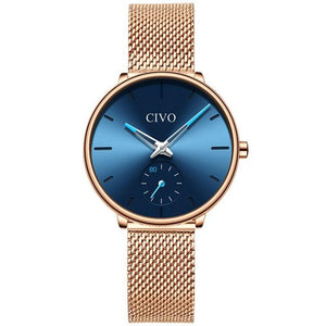 0124C | Quarzuhr für Damen | Mesh-Armband