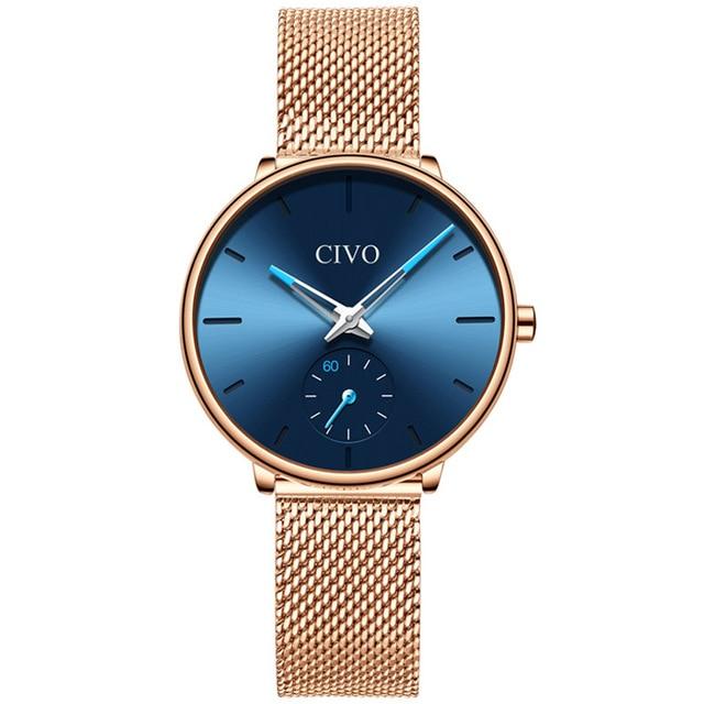 0124C | Quarzuhr für Damen | Mesh-Armband