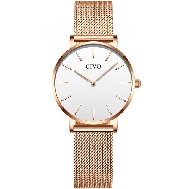 8084C | Quarzuhr für Damen | Mesh-Armband