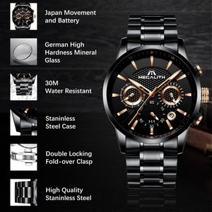 8007M | Quartz Men Watch | Stainless Steel Band
